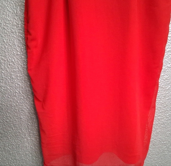 Angel Biba Boutique Cherry Red Princess Cut Mini Dress Size S - Picture 5 of 11